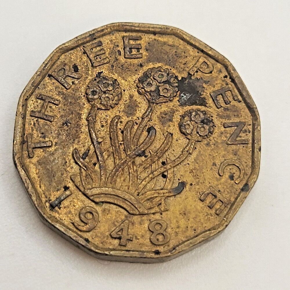 United Kingdom 3 Pence - George VI with 'IND:IMP' | Coin 1948